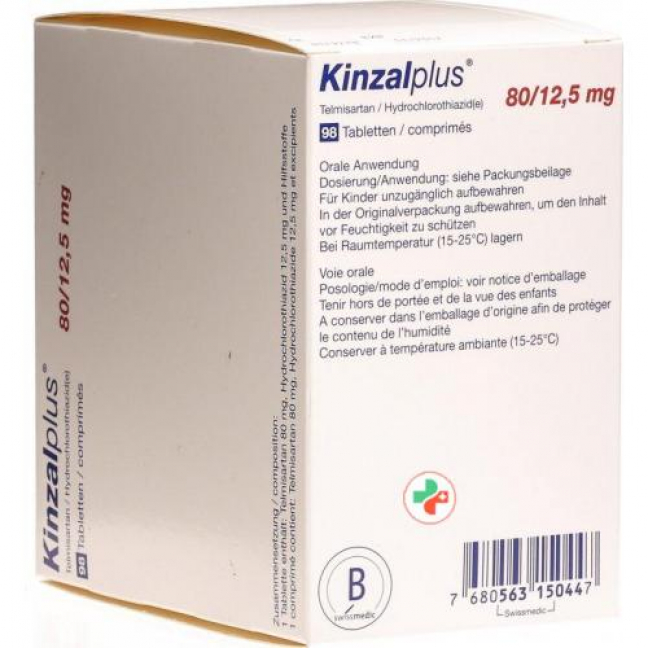 Кинзалплюс 80/12,5 мг 98 таблеток