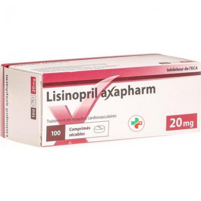 Lisinopril Axapharm 20 mg 100 tablets