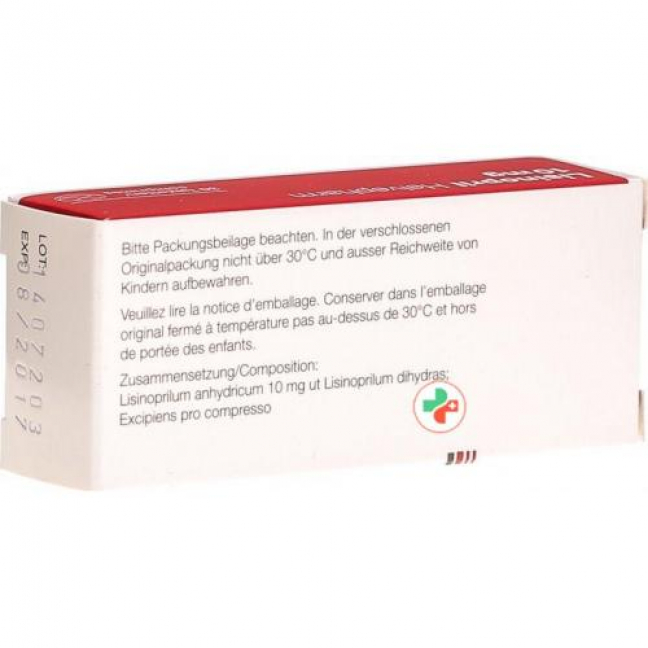 Лизиноприл Хелвефарм 10 мг 30 таблеток 