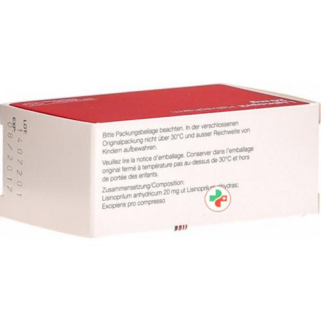 Лизиноприл Хелвефарм 20 мг 100 таблеток 