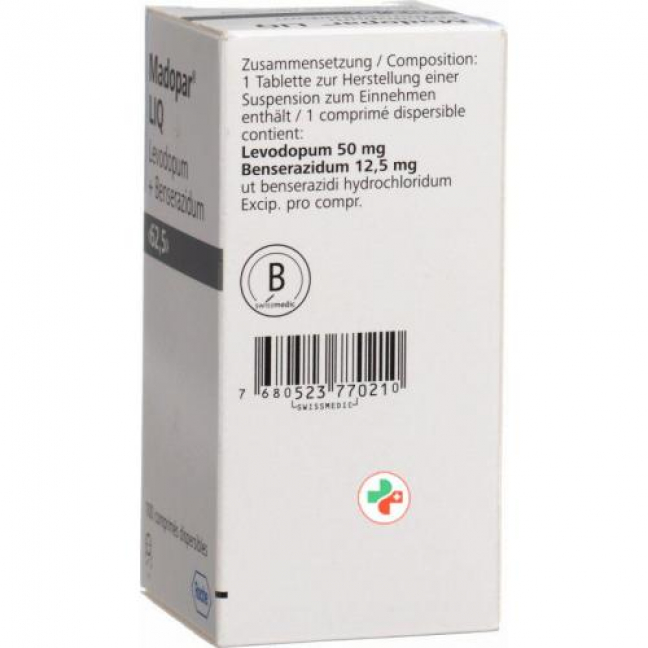 Мадопар ЛИК 62,5 мг 100 таблеток для приготовления пероральной суспензии