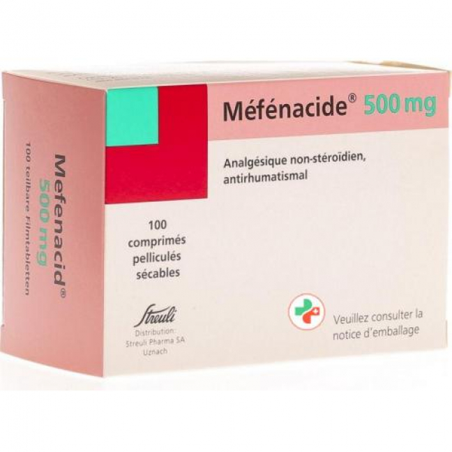 Мефенацид 500 мг 100 делимых таблеток покрытых оболочкой 