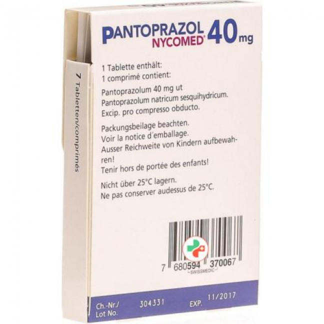 Пантопразол Никомед 40 мг 7 таблеток 
