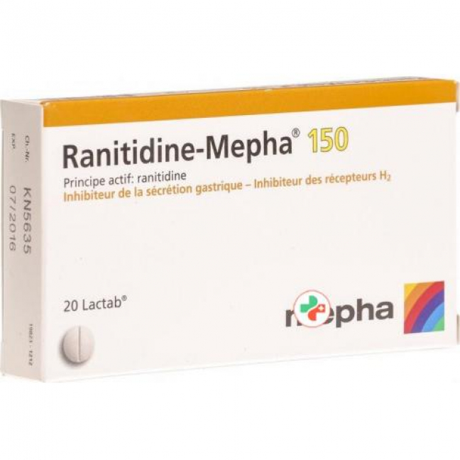 Ranitidin Mepha 150 mg 20 tablets