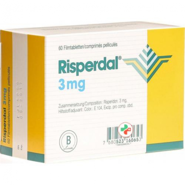 Риспердал 3 мг 60 таблеток покрытых оболочкой