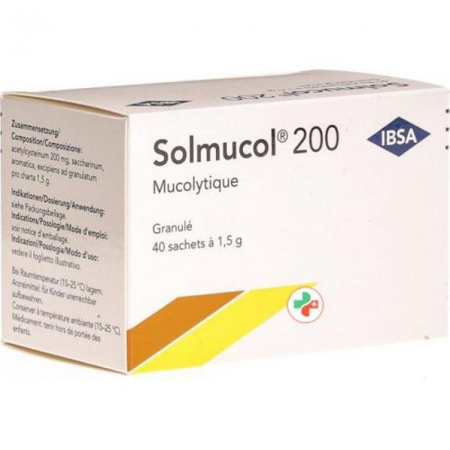 Солмукол гранулы 200 мг 40 пакетиков