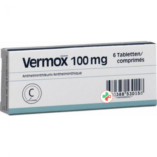 Вермокс 100 мг 6 таблеток