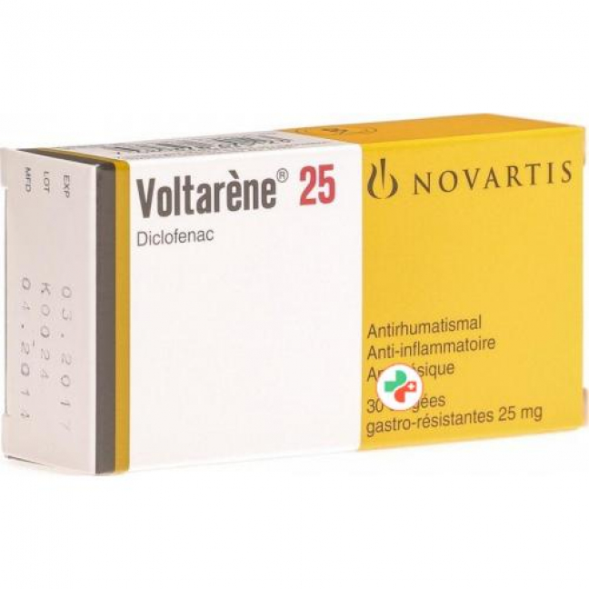 Вольтарен 25 мг 30 драже