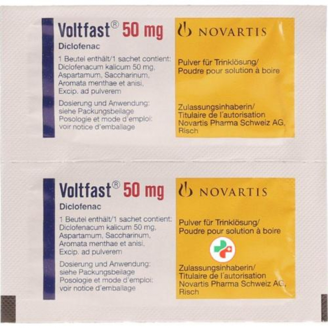 Вольтфаст 50 мг порошок 3 пакетика