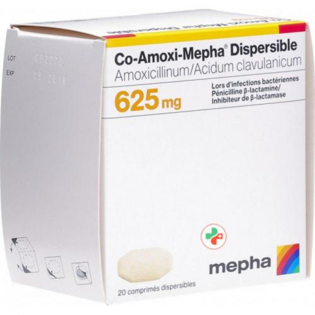 Ко-Амокси Мефа 625 мг 20 диспергируемых таблеток