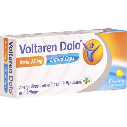 Вольтарен Доло форте 25 мг 10 жидких капсул.