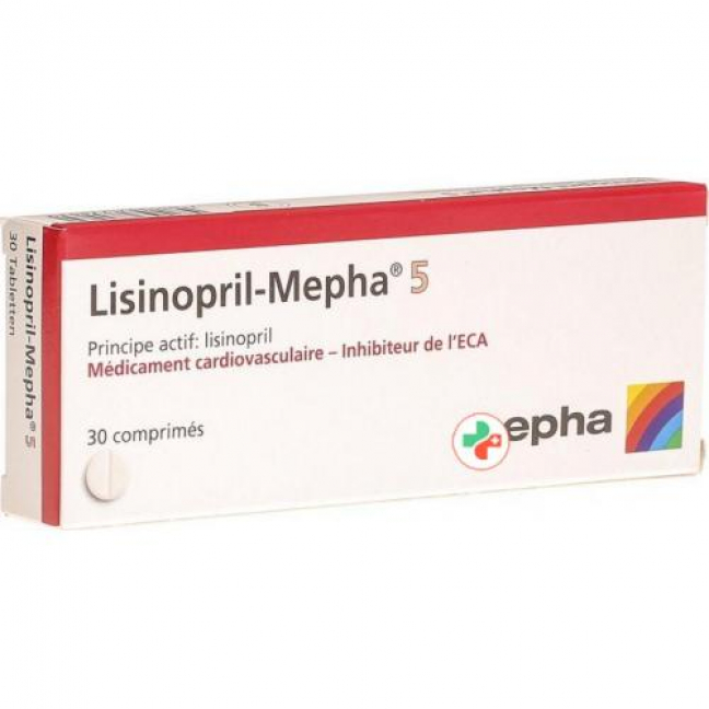 Лизиноприл Мефа 5 мг 30 таблеток 