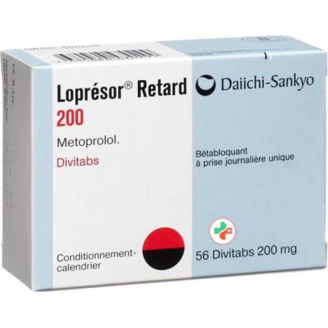 Лопресор Ретард 200 мг 56 диви таблеток