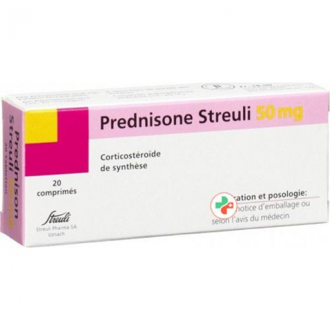 Prednison Streuli 50 mg 20 tablets