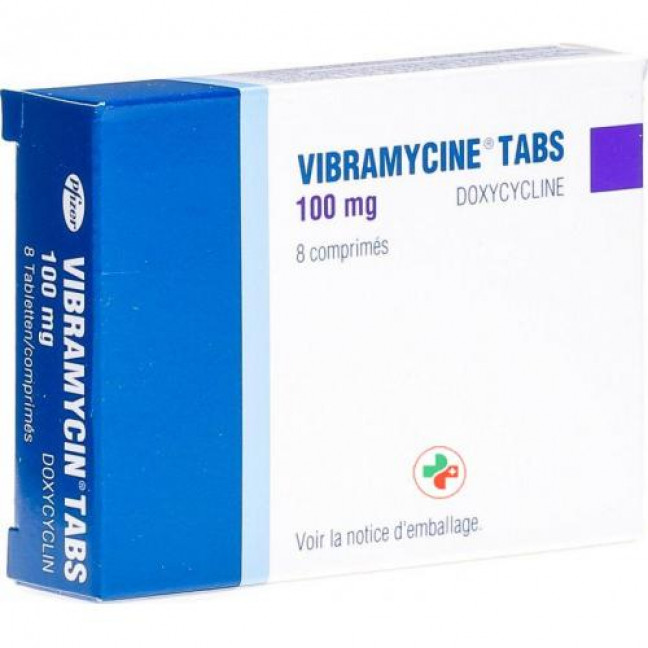 Вибрамицин 100 мг 8 таблеток 