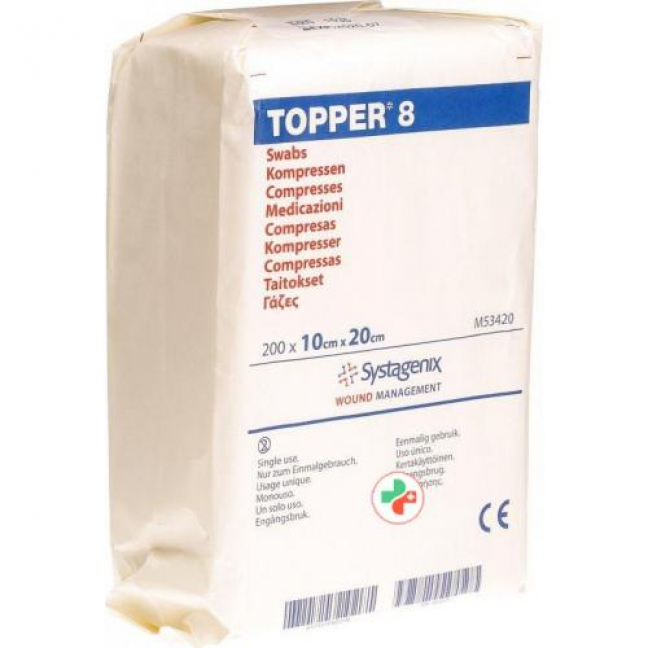 Topper 8 Einmal-Kompressen 10x20см не стерильный 200 штук