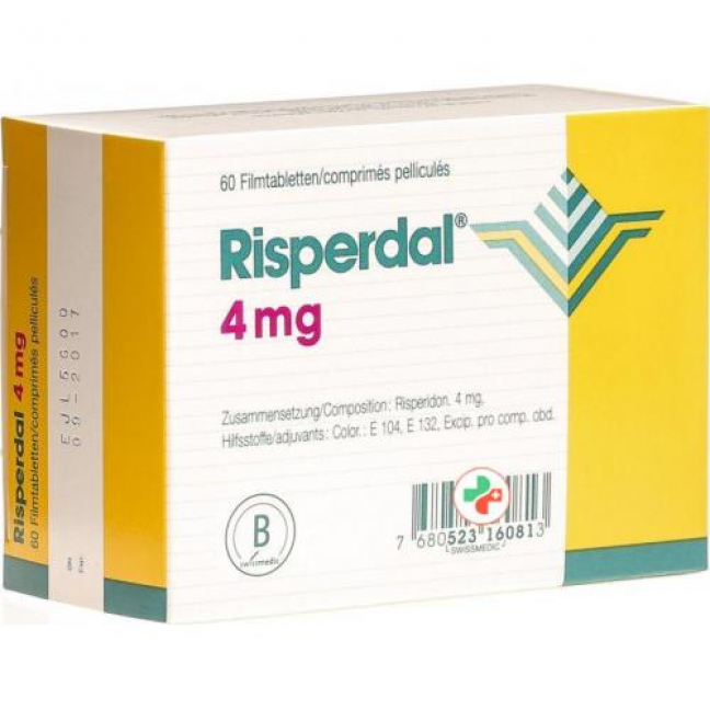 Риспердал 4 мг 60 таблеток покрытых оболочкой 
