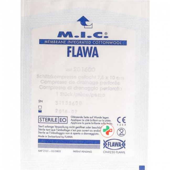 Flawa Mic Schlitzkompresse 7.5x10см стерильный 100 пакетиков