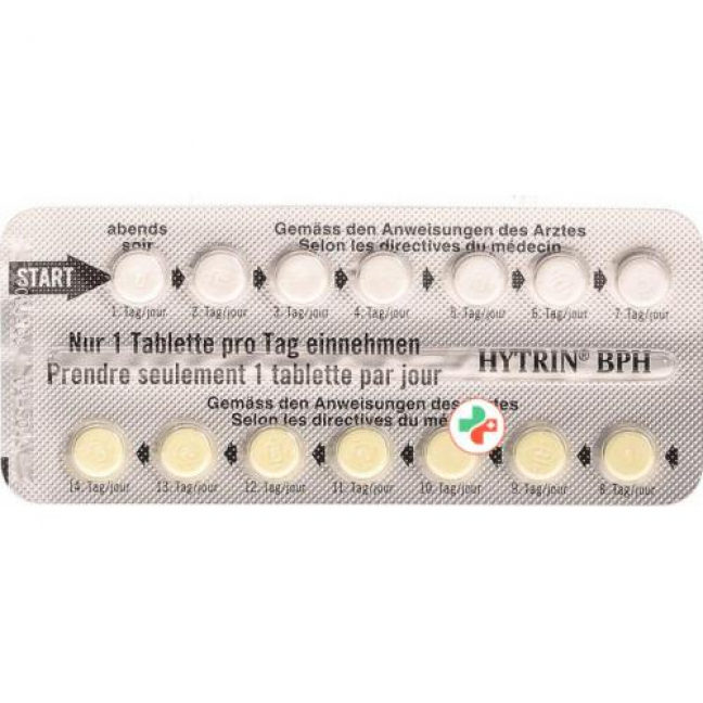 Хайтрин ДГПЖ стартовый пакет 7 таблеток 1 мг 7 таблеток 2 мг
