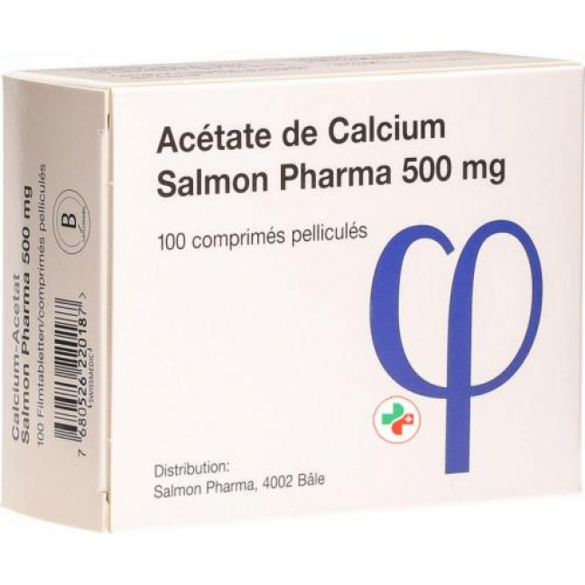 Кальций Ацетат Салмон Фарма 500 мг 100 капсул