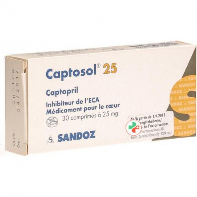 Captosol 25 mg 30 tablets
