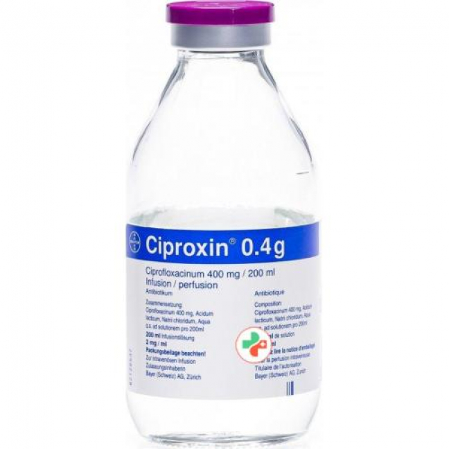 Ципроксин раствор для инфузий 0,4 г 1 флакон 200 мл