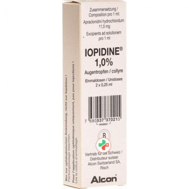 Иопидин глазные капли 1% 2 монодозы по 0,25 мл