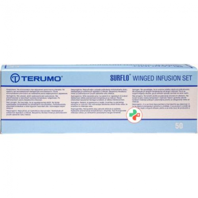 Terumo Surflo Perfusionsbesteck mit Flugelkanule 21г 0.8x19мм Grun 50 штук