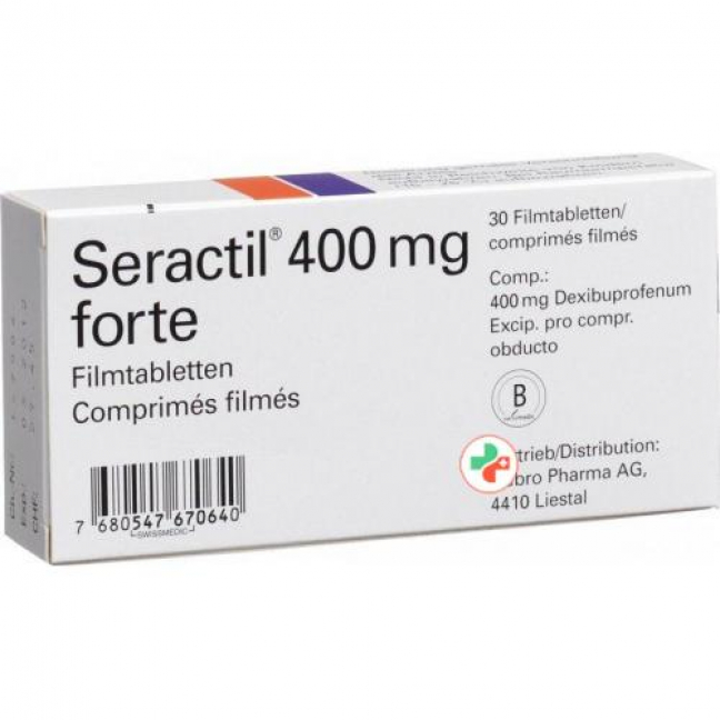 Серактил Форте 400 мг 30 таблеток покрытых оболочкой
