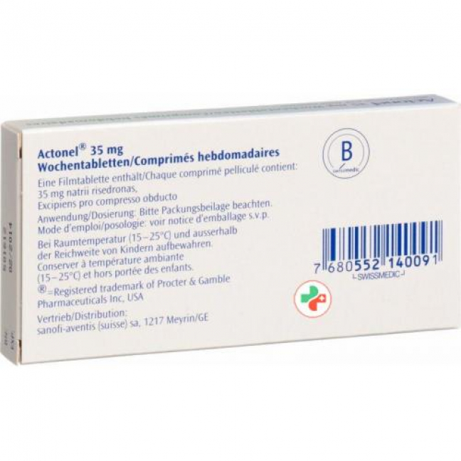 Актонель 35 мг 4 еженедельные таблетки 