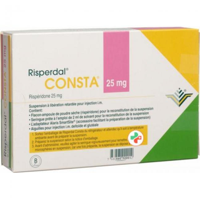 Риспердал Конста суспензия для инъекций 25 мг 1 инъекционный набор
