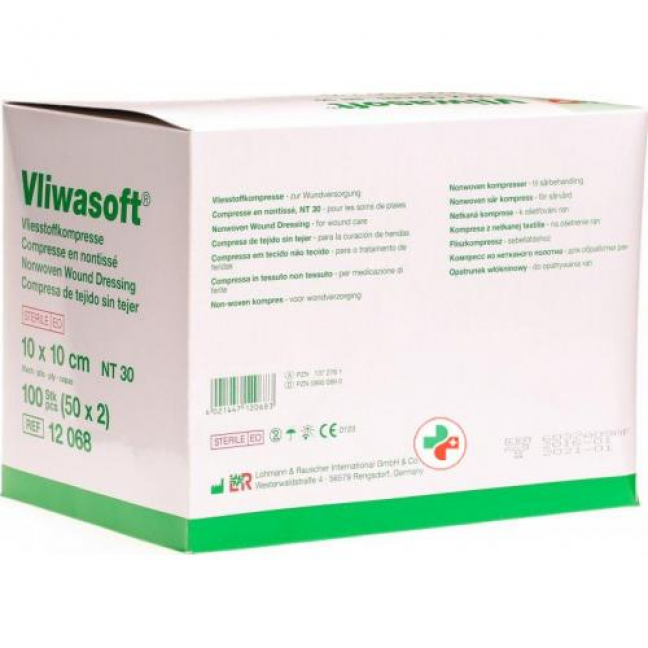 Vliwasoft Nw компресс 10x10см 6-fach стерильный 50x 2 штуки