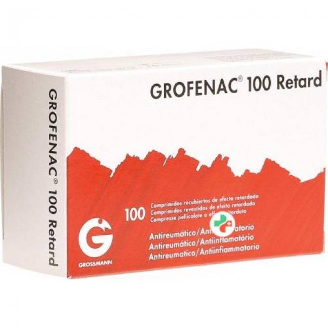 Грофенак Ретард 100 мг 100 таблеток покрытых оболочкой