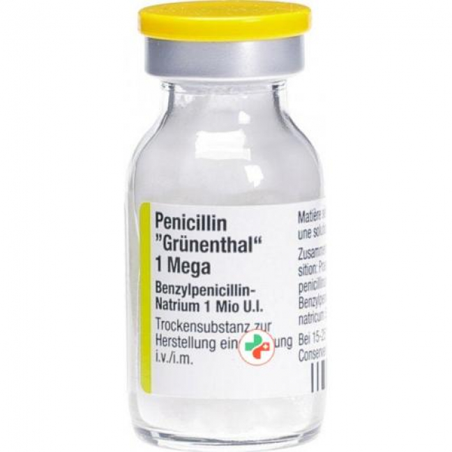 Пенициллин Грюненталь 1 Meгa сухое вещество 10 ампул