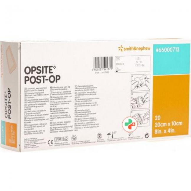 Opsite Post OP Folienverband 20x10см стерильный 20 пакетиков