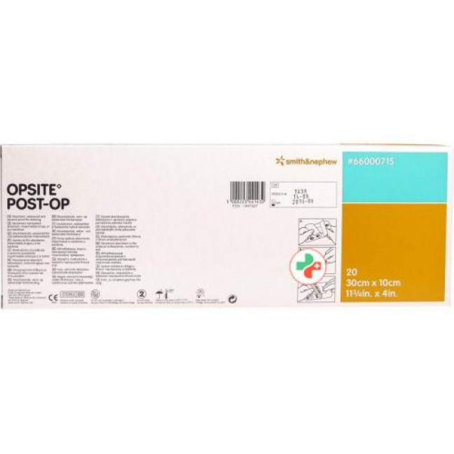 Opsite Post OP Folienverband 30x10см стерильный 20 пакетиков
