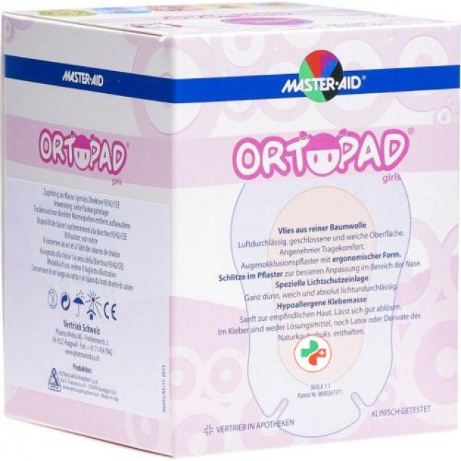 Ortopad Occlusionspflaster Regu Girls Ab 4j 50 штук