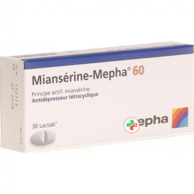 Миансерин Мефа 60 мг 30 таблеток покрытых оболочкой