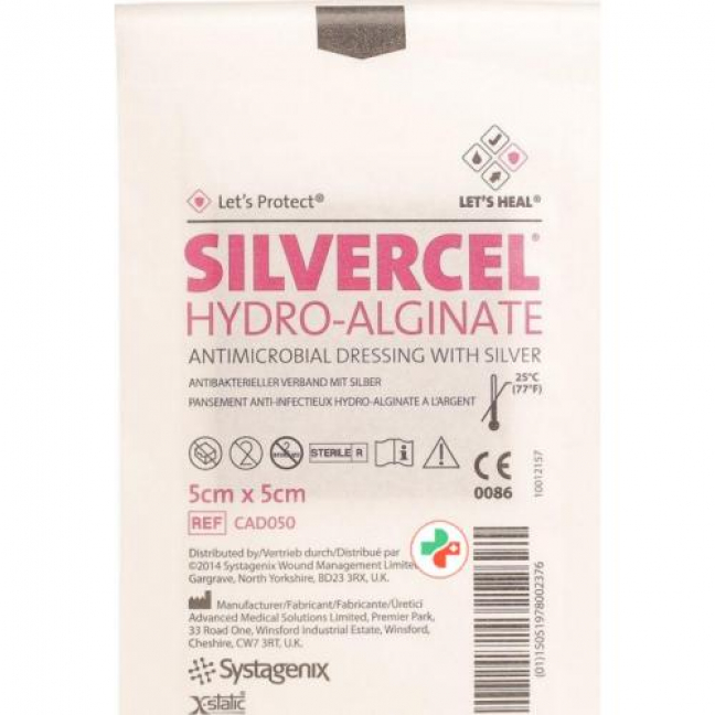 Let’s Protect Silvercel Hydroalginat Wundverband 5x5см 10 штук