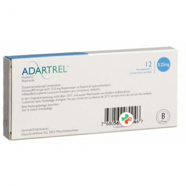 Адартрел 0,25 мг 12 таблеток покрытых оболочкой 