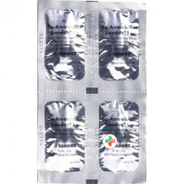 CO Amoxicillin Sandoz 1 g 20 filmtablets