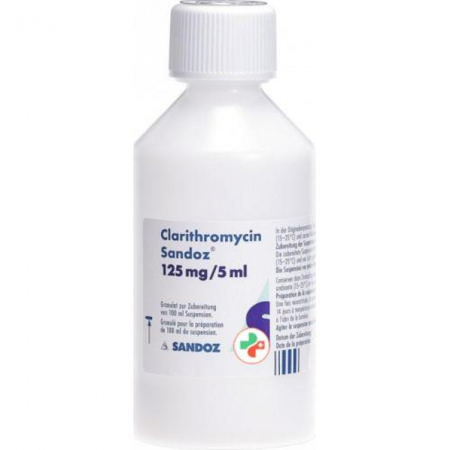 Кларитромицин Сандоз 125 мг / 5 мл суспензия 100 мл