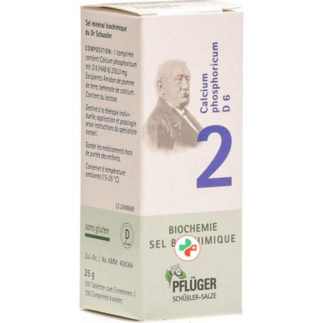 Pflueger Schussler Nr. 2 Calc Phos в таблетках, D 6 1г