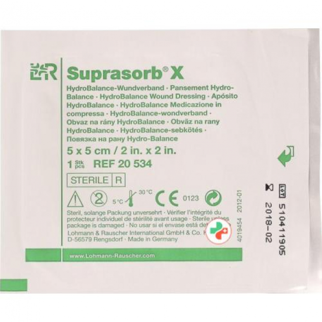 Suprasorb X повязка для ран Hydrobalance 5x5см стерильный 5 штук