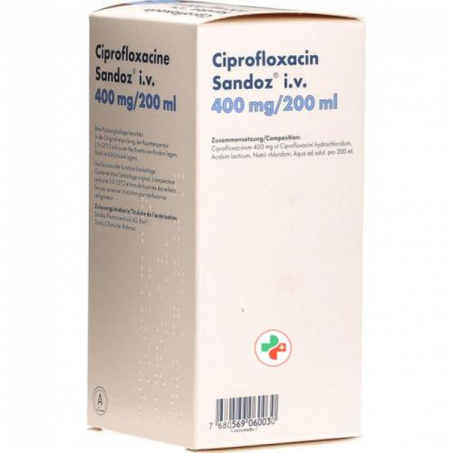 Ciprofloxacin Sandoz 400 mg 200 ml