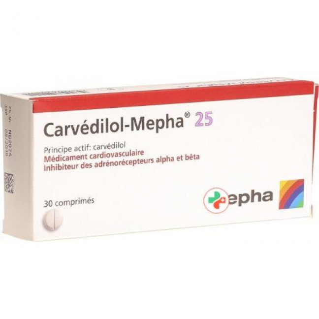 Карведилол Мефа 25 мг 30 таблеток 