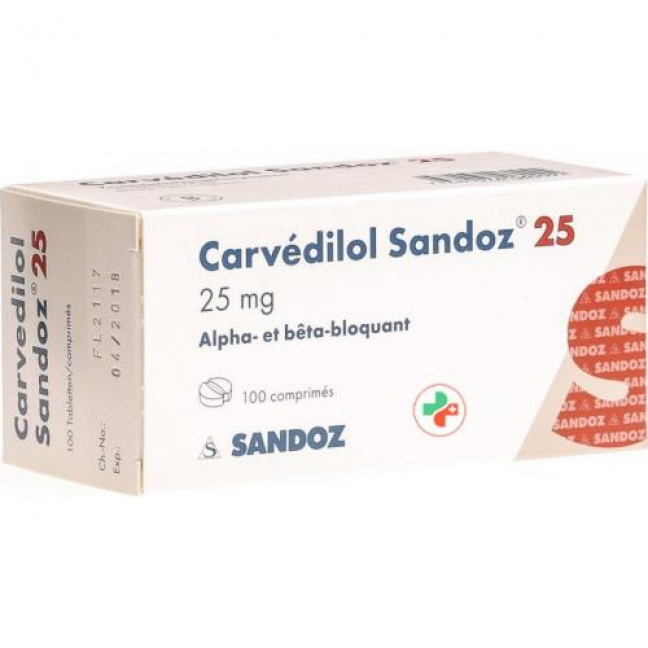 Карведилол Сандоз 25 мг 100 таблеток