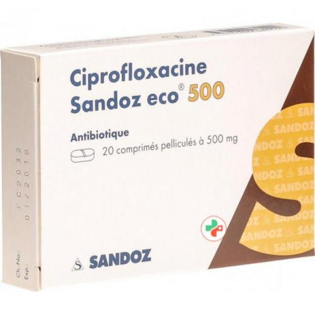 Ципрофлоксацин Сандоз Эко 500 мг 20 таблеток покрытых оболочкой