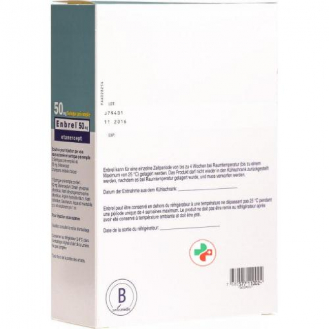 Enbrel 50 mg/ml 2 Fertigspritzen 1 ml