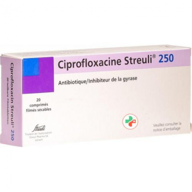 Ципрофлоксацин Штройли 250 мг 20 таблеток покрытых оболочкой